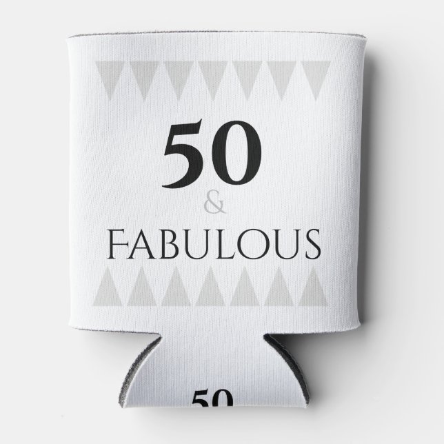 Porta-lata 50 e fabuloso na moda prata preto (Frente)