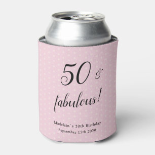 Porta-lata 50 e Fabuloso preto-rosa-rosa-50º aniversário