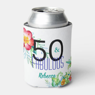 Porta-lata 50 e o 50th aniversário tropical fabuloso