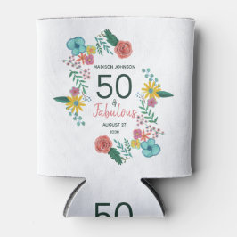 Porta-lata 50 e wi floral elegante e verde fabuloso