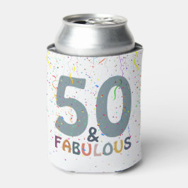 Porta-lata 50 & Fabulosa Celebração de Aniversário com Confet