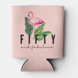 Porta-lata 50 Fabuloso Flamingo Rosa 50º Aniversário