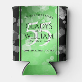 Porta-lata 55.º aniversário do Casamento Emerald