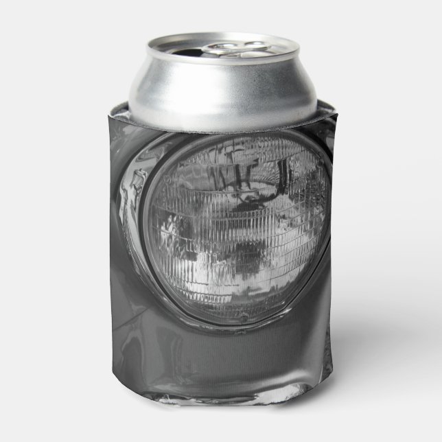 Porta-lata 55 Chevy Headlight Grayscale (Can Front)