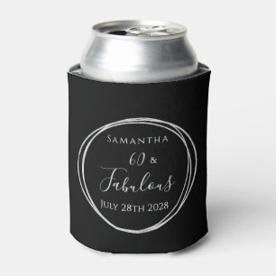 Porta-lata 60º aniversário do Partido Personalizado Negro Pra