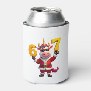 Porta-lata 67 Unicórnio de Natal 6 7 Meme para Meninas Crianç