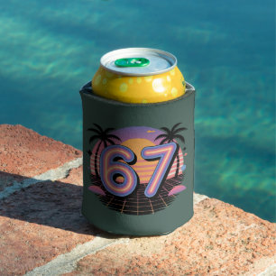 Porta-lata 6 7 Seis Sete Vaporwave Geração Z Alpha Meme