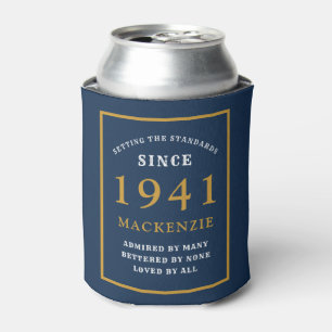 Porta-lata 80 personalizado Aniversário de 1941 Elegante Azu