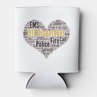 Porta-lata 911 Dispatcher Word Cloud Coffee Mug