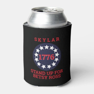 Porta-lata A bandeira 1776 inspirada representa acima Betsy