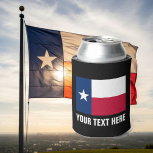 Porta-lata A bandeira de Texas pode suporte da cerveja do