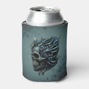 Porta-lata A Chama da Vida: Um Design de Caveira.