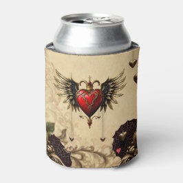 Porta-lata A elegância e misticismo do coração gótico.