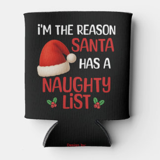 Porta-lata A funny Christmas naughty list design