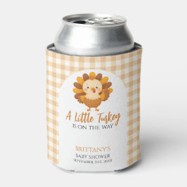 Porta-lata A Little Turkey Baby Shower Thanksgiving