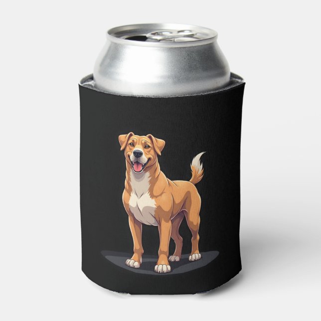 Porta-lata A melhor vida com a camiseta Dogo Canario Long Sle (Can Front)