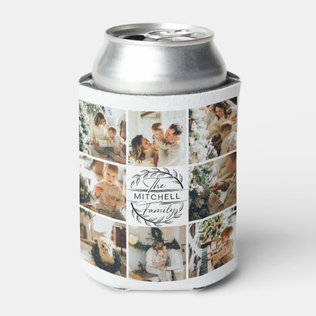 Porta-lata A moderna colagem de fotos em preto e branco pode (Can Front)