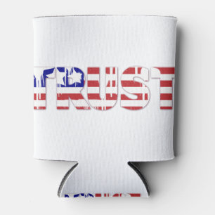 Porta-lata A palavra "Confiança" com bandeira americana