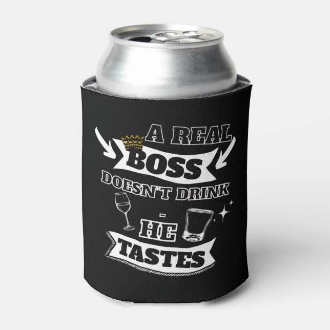 Porta-lata A Real Boss Quote (Can Front)