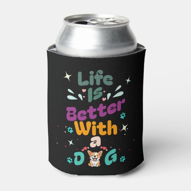 Porta-lata A vida é melhor com um cão (Can Front)
