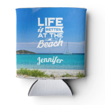 A vida é melhor na praia, areia branca, mar azul