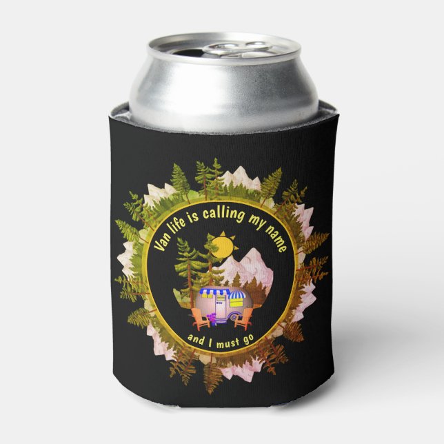 Porta-lata A VIDA VAN Personalizada CHAMA O MEU NOME Caçador  (Can Front)