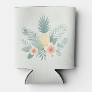 Porta-lata Abacaxi floral e havaiano