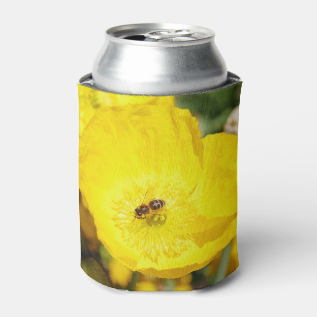 Porta-lata Abelha Banhada em Amarelo (Can Front)