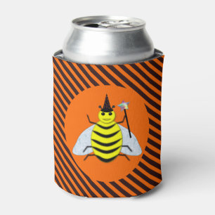 Porta-lata Abelha Mágica Halloween Bruxa Laranja e Estirpes