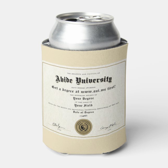 Porta-lata Abide University Deger Can Cooler (Can Front)