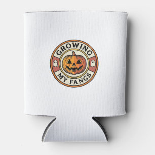 Porta-lata Abóbora de Halloween Crescendo Meus Dentes Badge V