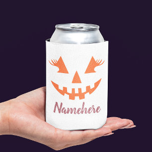 Porta-lata Abóbora de Halloween Personalizada Feminina
