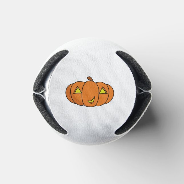 Porta-lata Abóbora de Halloween Sorridente Fofa (Parte inferior)