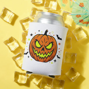 Porta-lata Abóbora Jack-O-Lantern assustadora protetor de lat