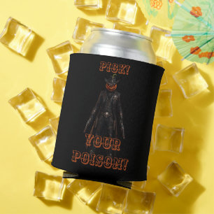 Porta-lata Abóbora sinistra Xerife Cowboy Jack-o'-Lantern Gr
