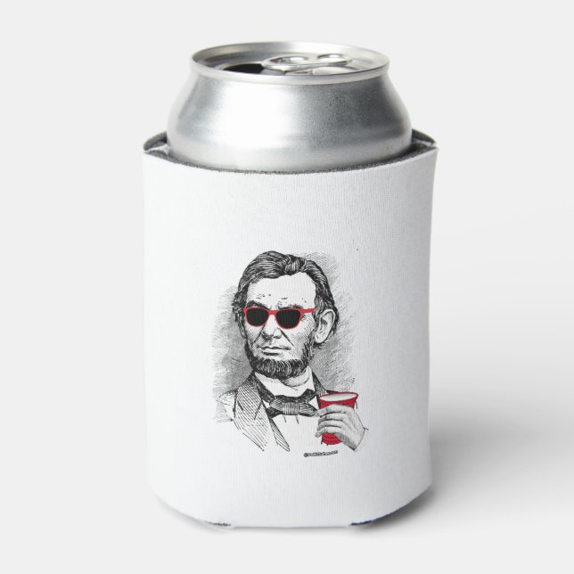 Porta-lata Abraham Lincoln Party Animal (Can Front)