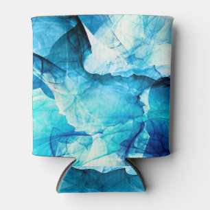 Porta-lata Abstrato azul: composição fractal.