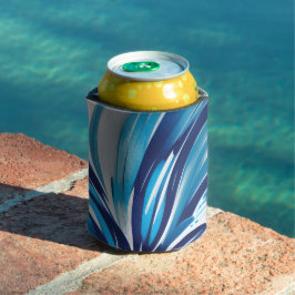 Porta-lata Abstrato Blue Flower Art Deco