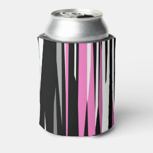 Porta-lata Abstrato branco e preto-e-rosa