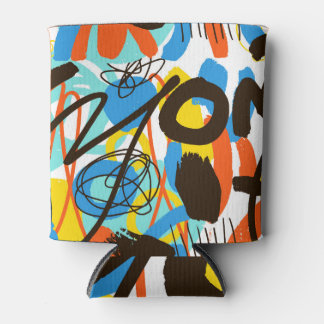 Porta-lata Abstrato, brilhante padrão de verão.