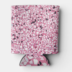 Porta-lata Abstrato cor-de-rosa de Textura Terrazzo