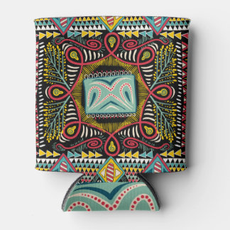 Porta-lata Abstrato: design de bolso quadrado.