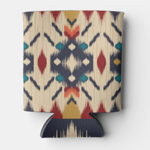 Porta-lata Abstrato étnica: Impressão de geometria tribal.