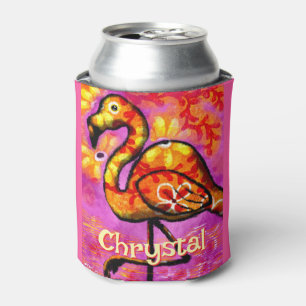 Porta-lata Abstrato Flamingo Bird Personalizado