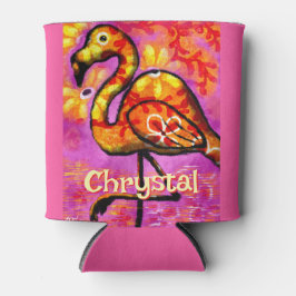 Porta-lata Abstrato Flamingo Bird Personalizado