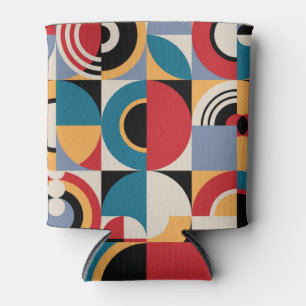 Porta-lata Abstrato Memphis: Estilo de Vintagem Geométrico.