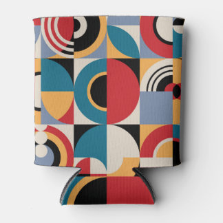 Porta-lata Abstrato Memphis: Estilo de Vintagem Geométrico.