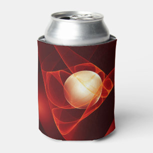 Porta-lata Abstrato Modern Red Cream Fantasy Arte Fractal