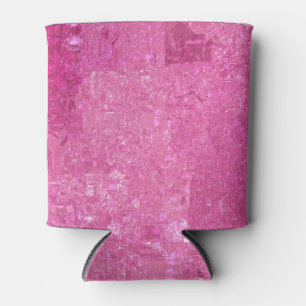 Porta-lata Abstrato Mosaico cor-de-rosa brilhante