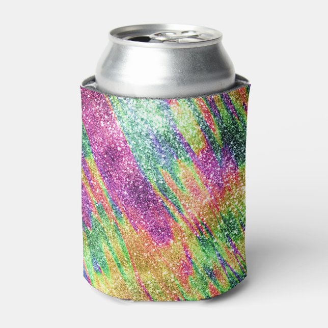 Porta-lata Abstrato Neon Rainbow Sparkly Glitter (Can Front)